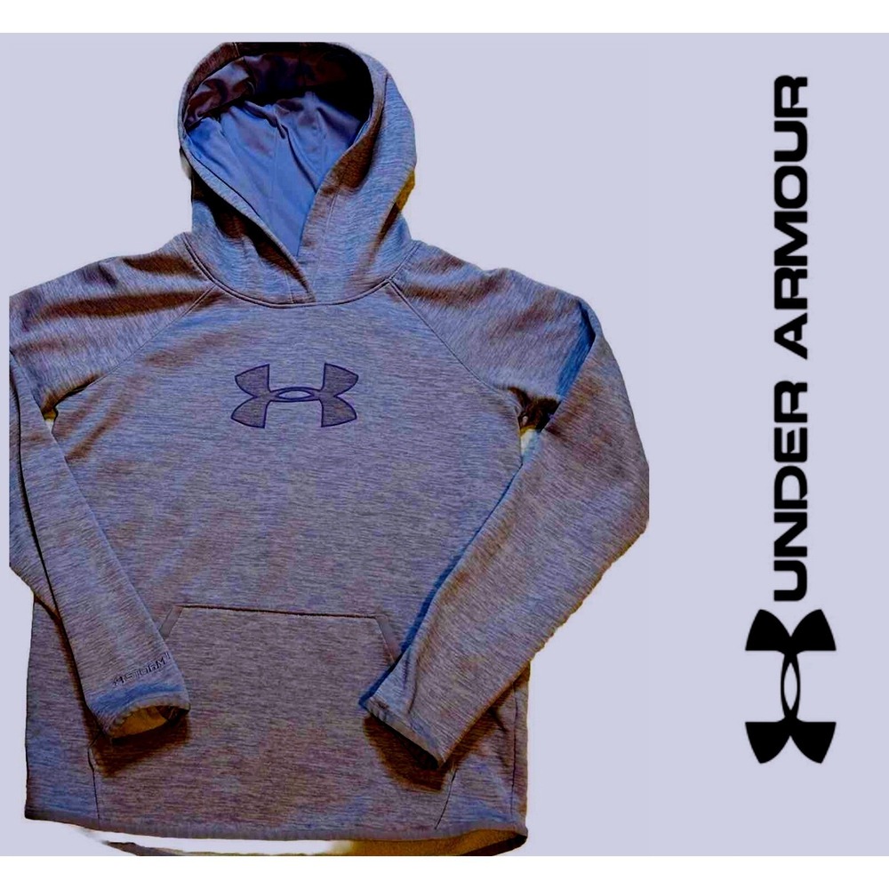 Under Armour Storm 1 Women's XS - PURPLE - Cold Gear Hooded Pullover Sweatshirt